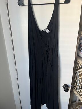 Prairie Underground Black Scoop Neck Maxi Dress